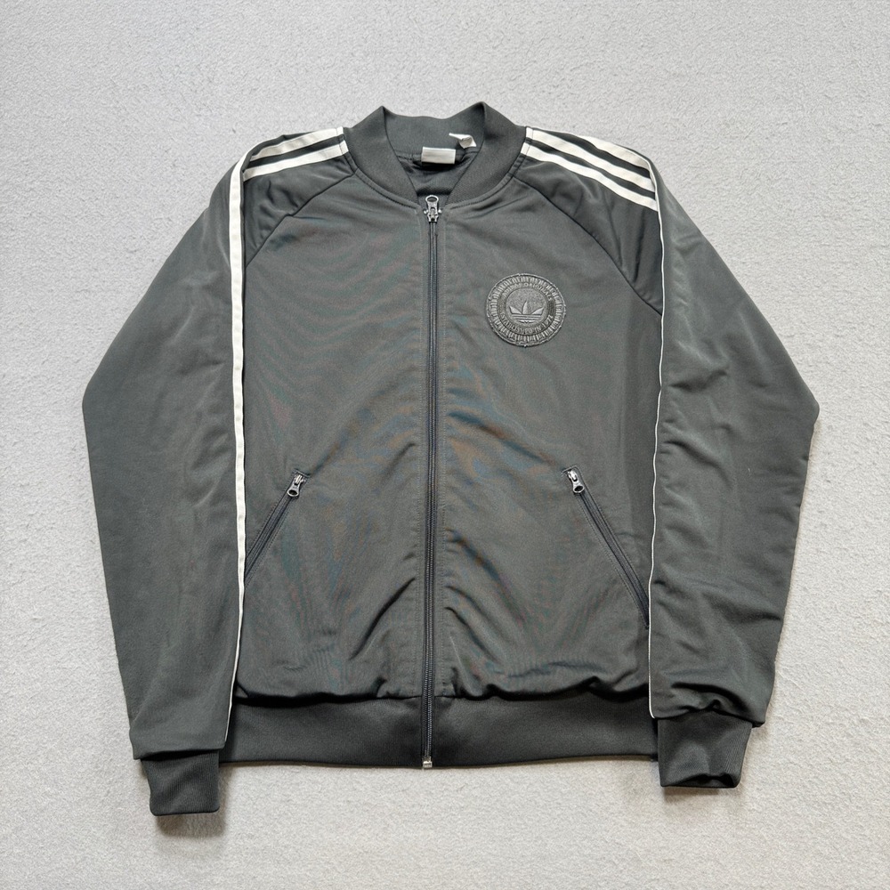 Adidas Originals Jacket Women's Small Black 3 Stripes Firebird Windbreaker Retro
